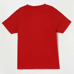 Fame Forever by Lifestyle Kids Red Cotton Printed T-Shirt image 2