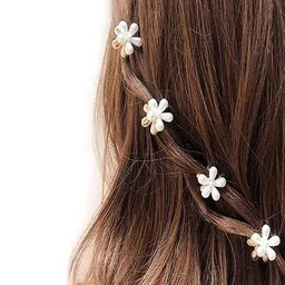 Nayakk Women Set of 12 Mini Pearls Hair Claw Clip image 4