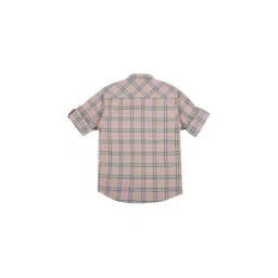 Cavio Kids Dusty Pink Checks Full Sleeves Shirt image 2