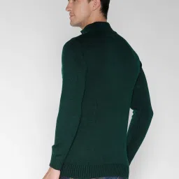Identiti Dark Green Slim Fit Pullover image 2
