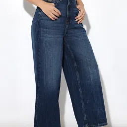 Only Blue Cotton Relaxed Fit High Rise Jeans image 3