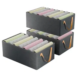 Kuber Industries Grey Set of 3 Regular Drawer Organiser Organisers-image-97