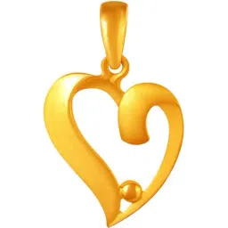 P.C. Chandra Jewellers 14k Yellow Gold Heart Pendant with Point for Women & Girls-picture-34