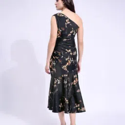 PURVAJA Printed Black Midi Dress image 2