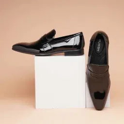 Ruosh Men's Black Formal Loafers-image-8