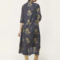 Rangmanch by Pantaloons Blue Printed High Low Kurta image 2