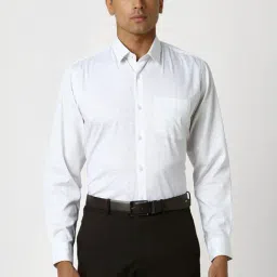 Peter England White Slim Fit Printed Shirt-picture-30