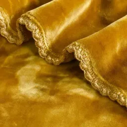 Saral home Gold Polyester 350 GSM Winter Mink Single Bed Blanket image 3