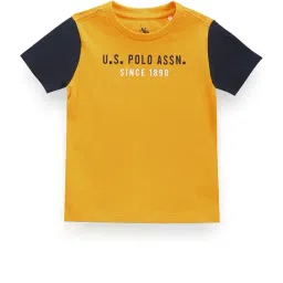 U.S. Polo Assn. Kids Yellow Graphic Print T-Shirt-image-43