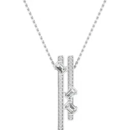 SHINE ETERNAL Lab Grown Diamond 14k (585) White Gold Pendant for Women-picture-11