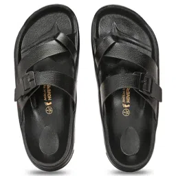 hoversoul Hoversole Men's CROSSBOW Black Cross Strap Sandals image 4