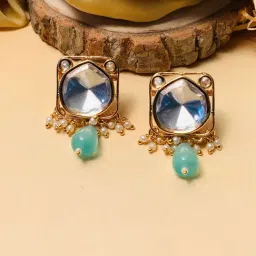 Abdesigns Elegant Square Shape Polki Diamond Earring-picture-31