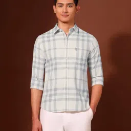 U.S. Polo Assn. Grey Cotton Regular Fit Checks Shirt-image-85