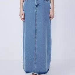Cover Story Blue Maxi Skirt-picture-45