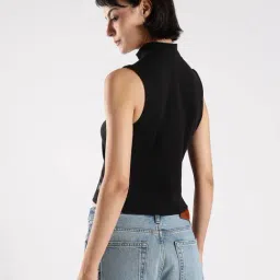 CALVIN KLEIN JEANS Black Slim Fit Top image 2