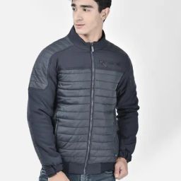 Crimsoune Club Navy Blue Regular Fit Quilted Quilted Jacket-picture-49