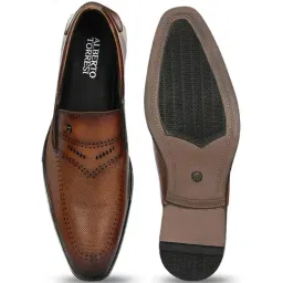 Alberto Torresi Men's Tan Formal Loafers image 4