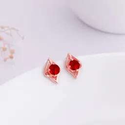 GIVA 92.5 Sterling Silver Rose Gold Falling Dew in Red-picture-28