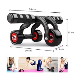 Dolphy AB Exerciser Black ABS 3 Wheels Roller Design, DABWL0011 image 2