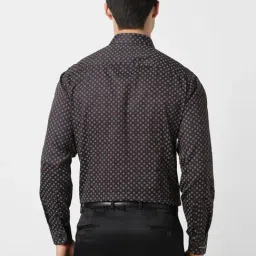 Van Heusen Brown Cotton Slim Fit Printed Shirt image 2