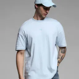 Jack & Jones Blue Cotton Oversized T-Shirt-picture-13