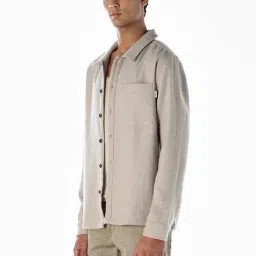 Jack & Jones Beige Cotton Oversized Shirt image 3