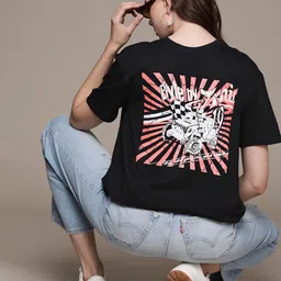 The Roadster Lifestyle Co. Women Typography Printed Cotton T-shirt-image-36
