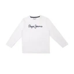 Pepe Jeans Kids White Graphic Print T-Shirt-image-58