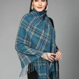 Mafadeny Peacock Regular Fit Chequered Stole image 2