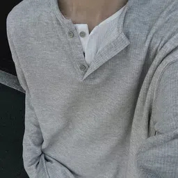 KPOP Men Henley Neck T-shirt-picture-31