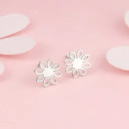 GIVA 92.5 Sterling Silver Heartwarming Floral Stud Earrings-image-92