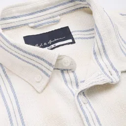 Mast & Harbour Self Striped Button-Down Collar Casual Shirt image 2