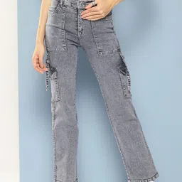 Aarika Women Acid Wash Cargo Jeans-picture-30