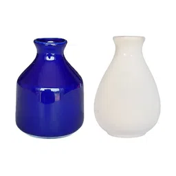 Mkd2 Rise 2-Pcs White & Blue Ceramic Reed Diffuser Jar With Reed Sticks-picture-13