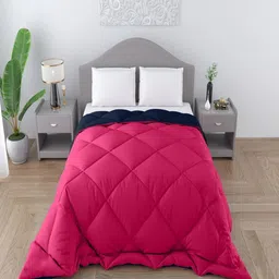CHICERY Blue & Pink Geometric Heavy Winter Single Bed Comforter-picture-18