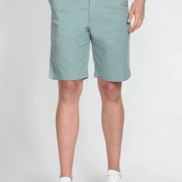 Arrow Sport Green Cotton Regular Fit Shorts-picture-41