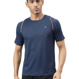 ALCIS Navy Anti-Static Slim Fit Printed Round Neck Training T-Shirt-picture-8