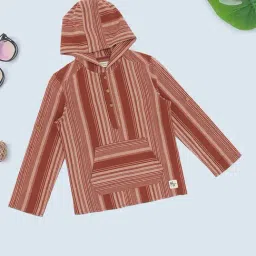 Pantaloons Junior Boys Molten Lava Striped Shirt-image-87