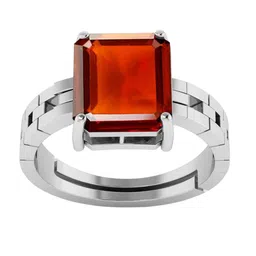 RRVGEM 7.25 Ratti 5.70 KT Gomed Stone Silver Plated Adjustable Finger Ring-picture-18