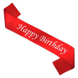 Wobbox Happy Birthday Sash Birthday Girl Sash Birthday Decoration Items Red -Pack Of 1-image-28