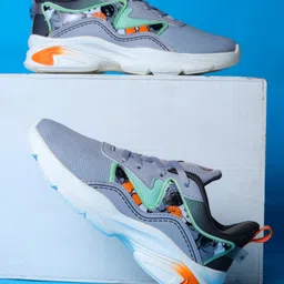 ABROS Colour Blocked Lace Up Shoes - Light Grey & Pista-picture-15