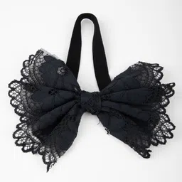 Tipy Tipy Tap Floral Lace Embellished Socks With Headband Set - Black image 3