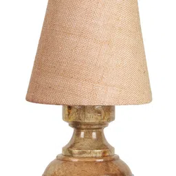 Devansh Beige Jute Natural Wood Table Lamp image 4