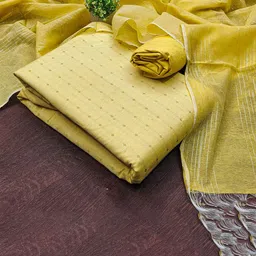 HERE&NOW Ethnic Motifs Printed Unstitched Dress Material-picture-21