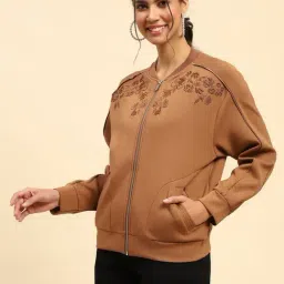 Global Republic Tan Embroidery Sweatshirt image 4