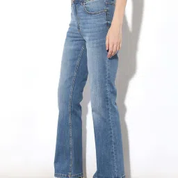Only Blue High Rise Flora Flared Jeans image 3