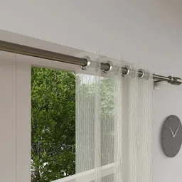 DDecor White Self Polyester 7 ft Door Curtain image 2