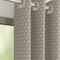 DDECOR Live Beautiful Grey Polyester 5 ft Window Curtain image 2