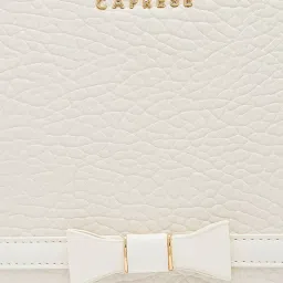Caprese Off White Textured Large Handbag image 3