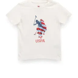 U.S. Polo Assn. Kids White Printed T-Shirt-picture-27